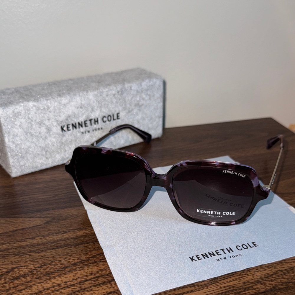 Kenneth Cole Purple Tortoise Shell Sunglasses | NW - Picture 2 of 7